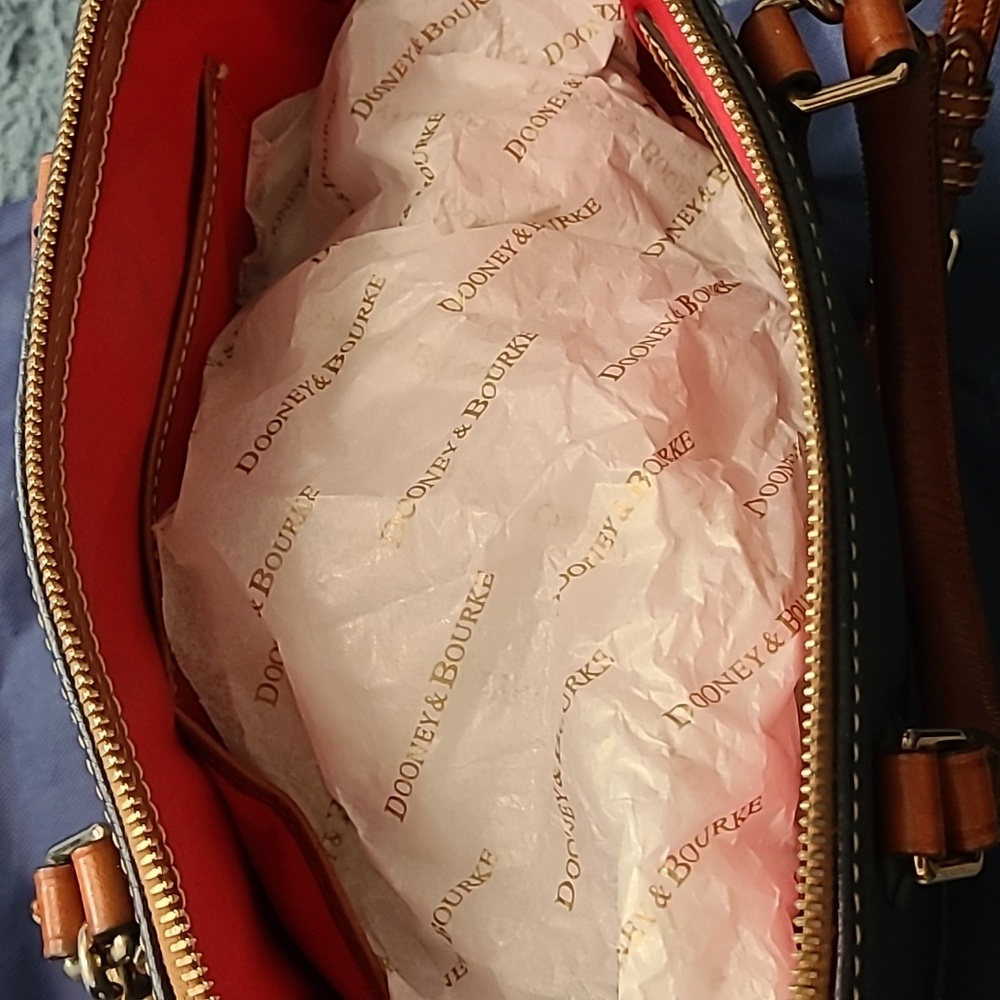 Navy Dooney & Bourke Dome Satchel - Picture 7 of 13